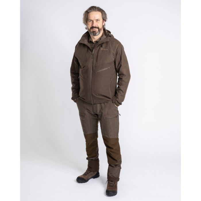 Kurtka męska PINEWOOD CARIBOU HUNT EXTREME Suede Brown/D.Olive 5984